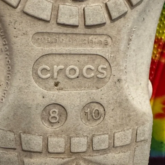 CROCS Colorful Tie-Dye M 8 W 10 - Picture 9 of 12